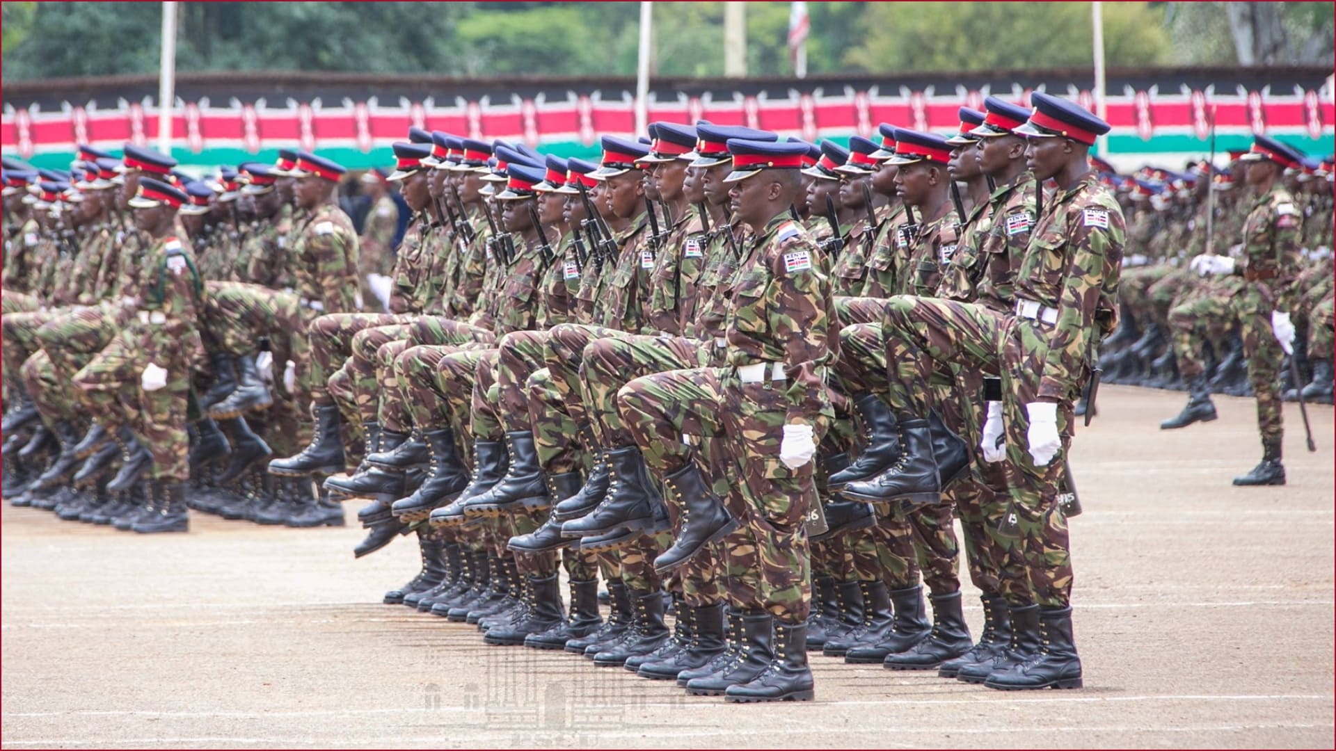 KDF soldiers in a past ceremony.
